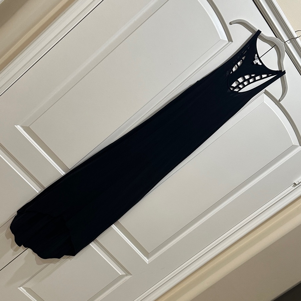 Volcom Black Maxi Dress with Cutout Details